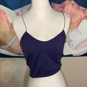 Free people deep blue tank top M/L